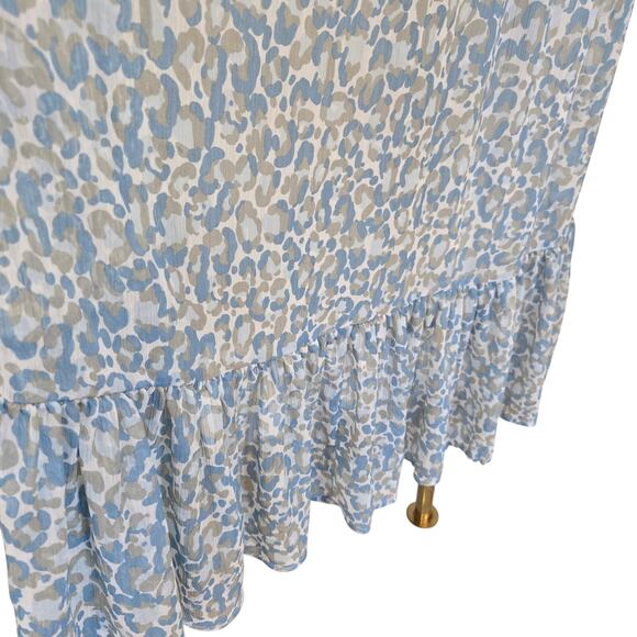 DKNY Animal Print Tiered Maxi Skirt Size L Boho Y2K Cottagecore - Picture 4 of 13